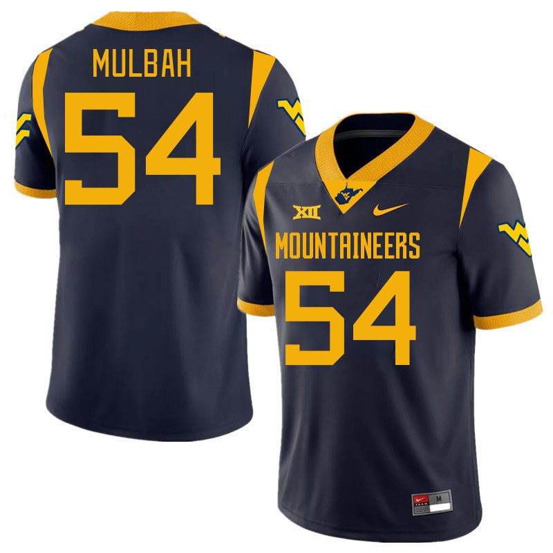 #54 Fatorma Mulbah West Virginia Mountaineers College 2024 New Uniforms Football Jerseys Stitched Sale-Navy